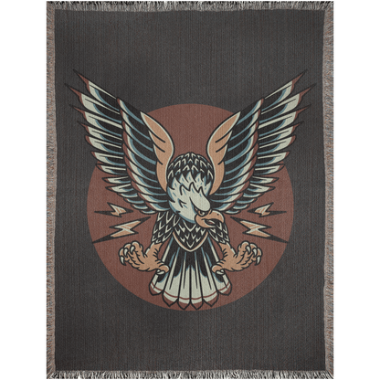 Eagle Traditional Tattoo Style Woven Blanket