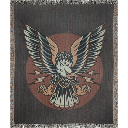 Eagle Traditional Tattoo Style Woven Blanket