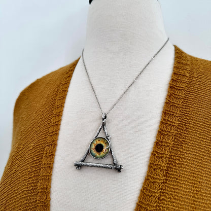 Sticks & Stones Collection - Eye Necklace Fine Silver