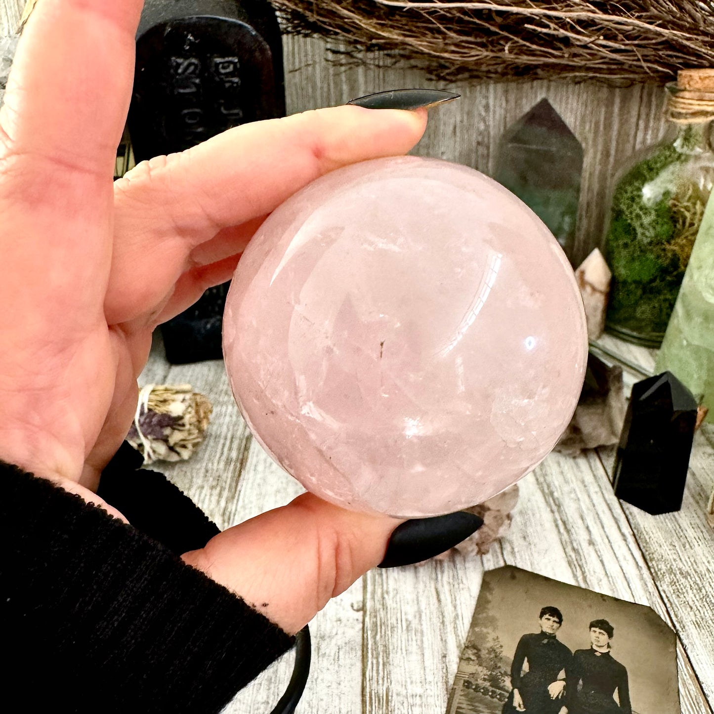 Rose Quartz Crystal Ball / FoxlarkCrystals