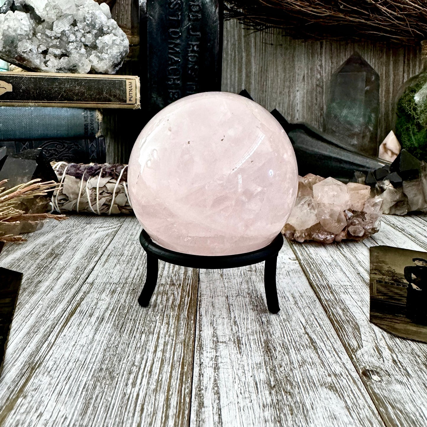 Rose Quartz Crystal Ball / FoxlarkCrystals