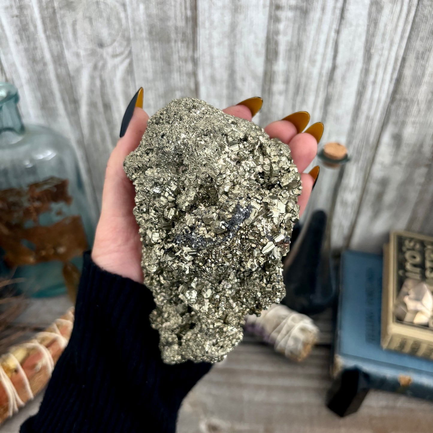 Self Standing Pyrite Crystal Cluster / FoxlarkCrystals