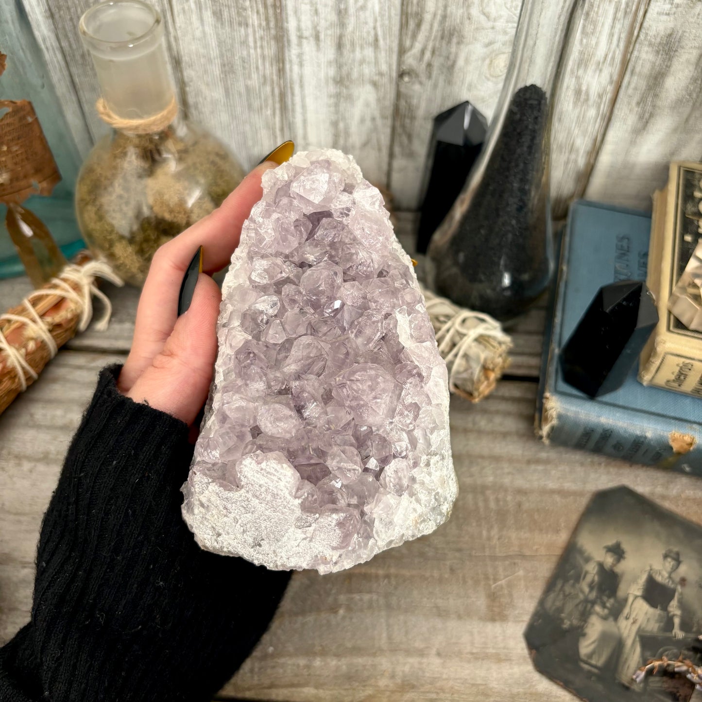 Self Standing Amethyst Geode Crystal Cluster / FoxlarkCrystals