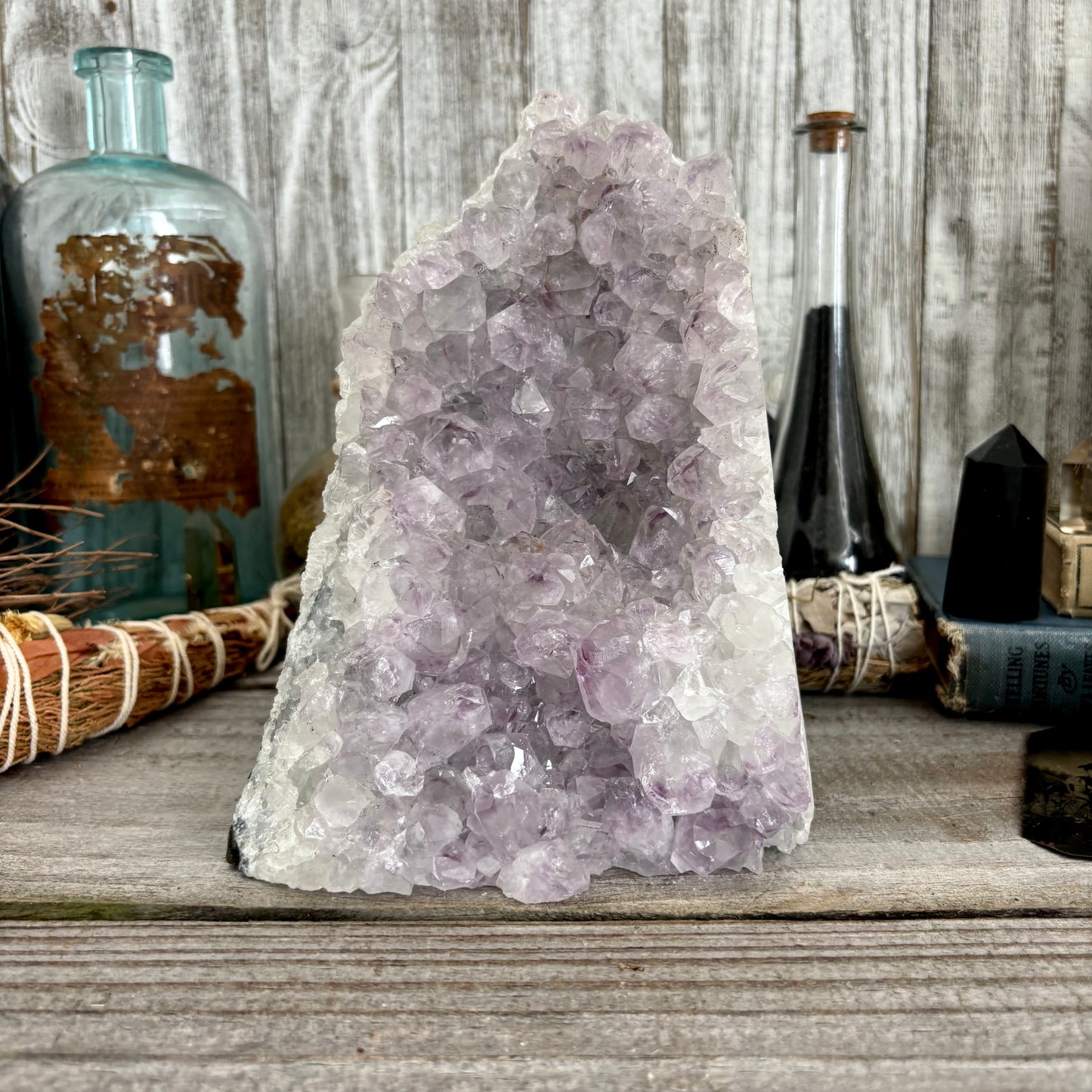 Large Self Standing  Amethyst Geode Crystal Cluster / FoxlarkCrystals