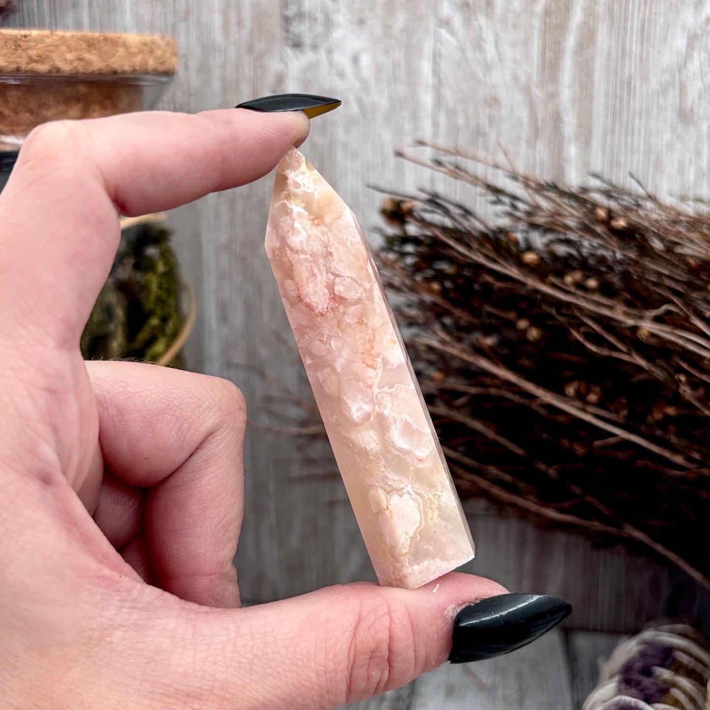 Flower Agate Crystal Point Self Standing / FoxlarkCrystals