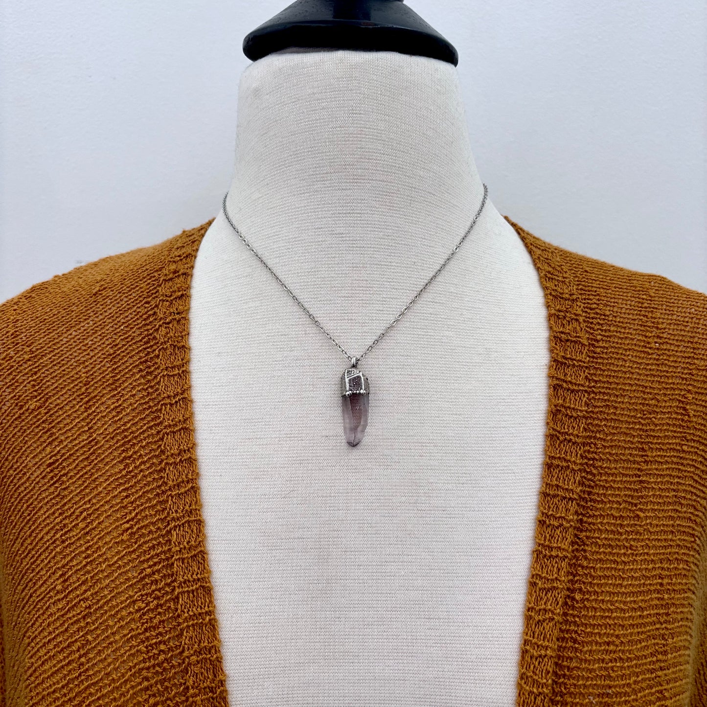 Dainty Raw Vera Cruz Amethyst Necklace in Silver/ Foxlark Collection