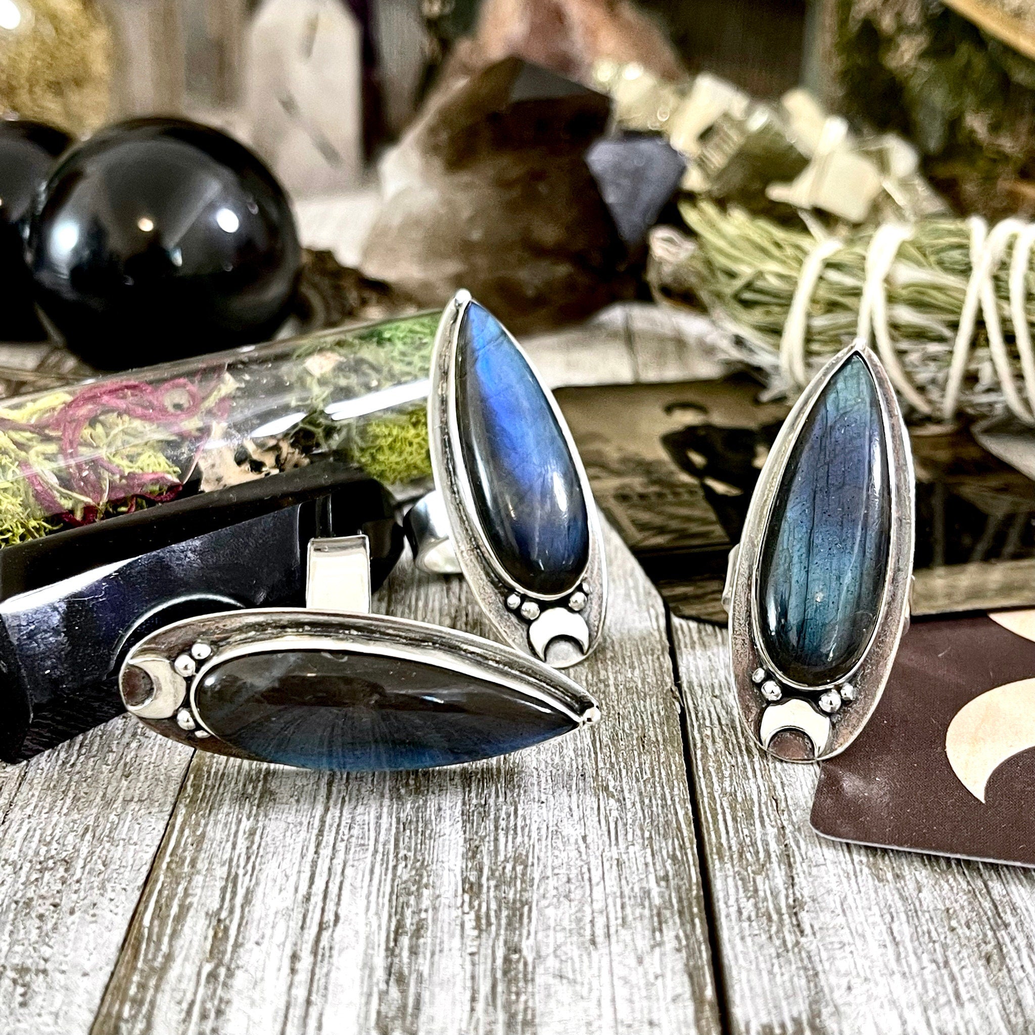 Amazing Blue Flash!!! Labradorite Ring discount Sz 9 - Awesome Colors!!! Unisex!