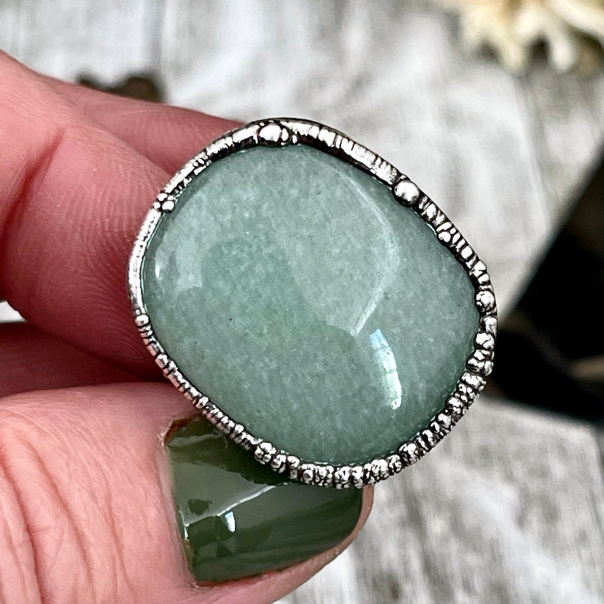 Aventurine ring size purchases 7