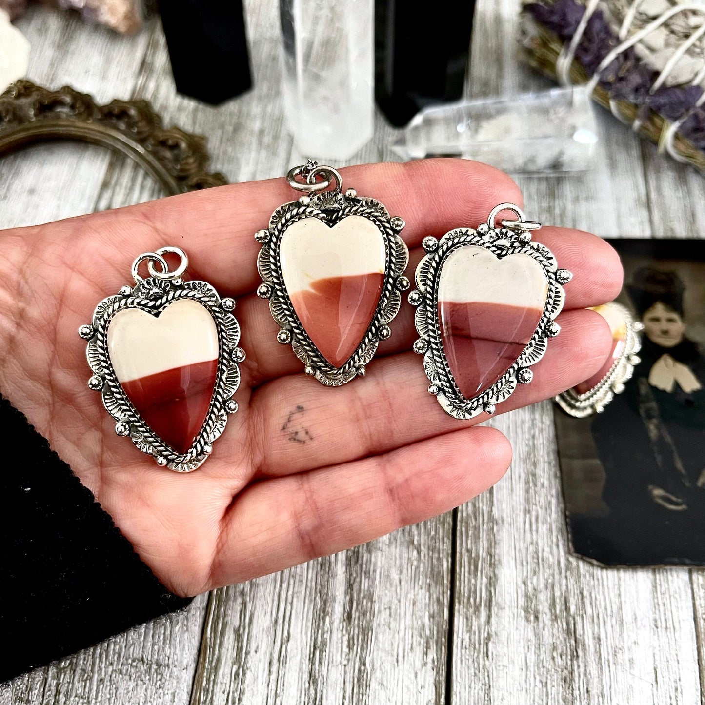 FLASH SALE - Sterling Silver Mookaite Heart by Foxlark