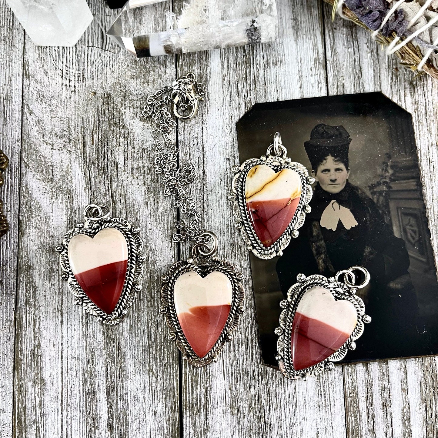 FLASH SALE - Sterling Silver Mookaite Heart by Foxlark