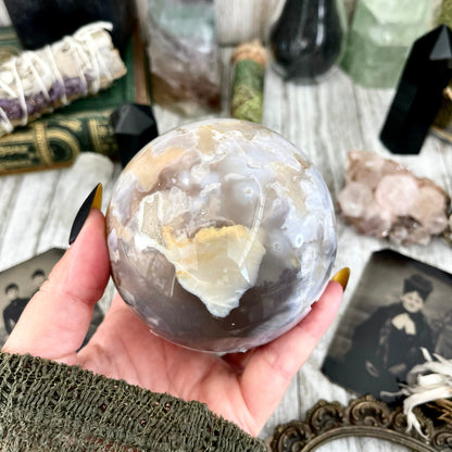 Flower Agate Crystal Ball / FoxlarkCrystals