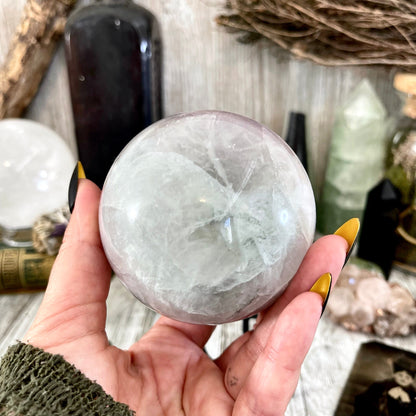 Purple and Green Fluorite Crystal Ball / FoxlarkCrystals