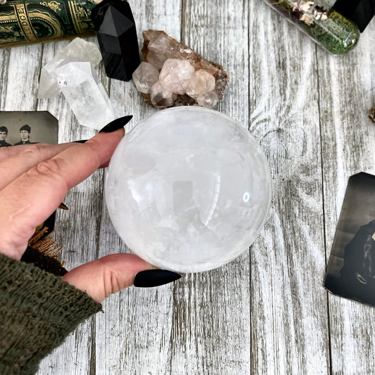 Large Clear Quartz Crystal Ball/ FoxlarkCrystals