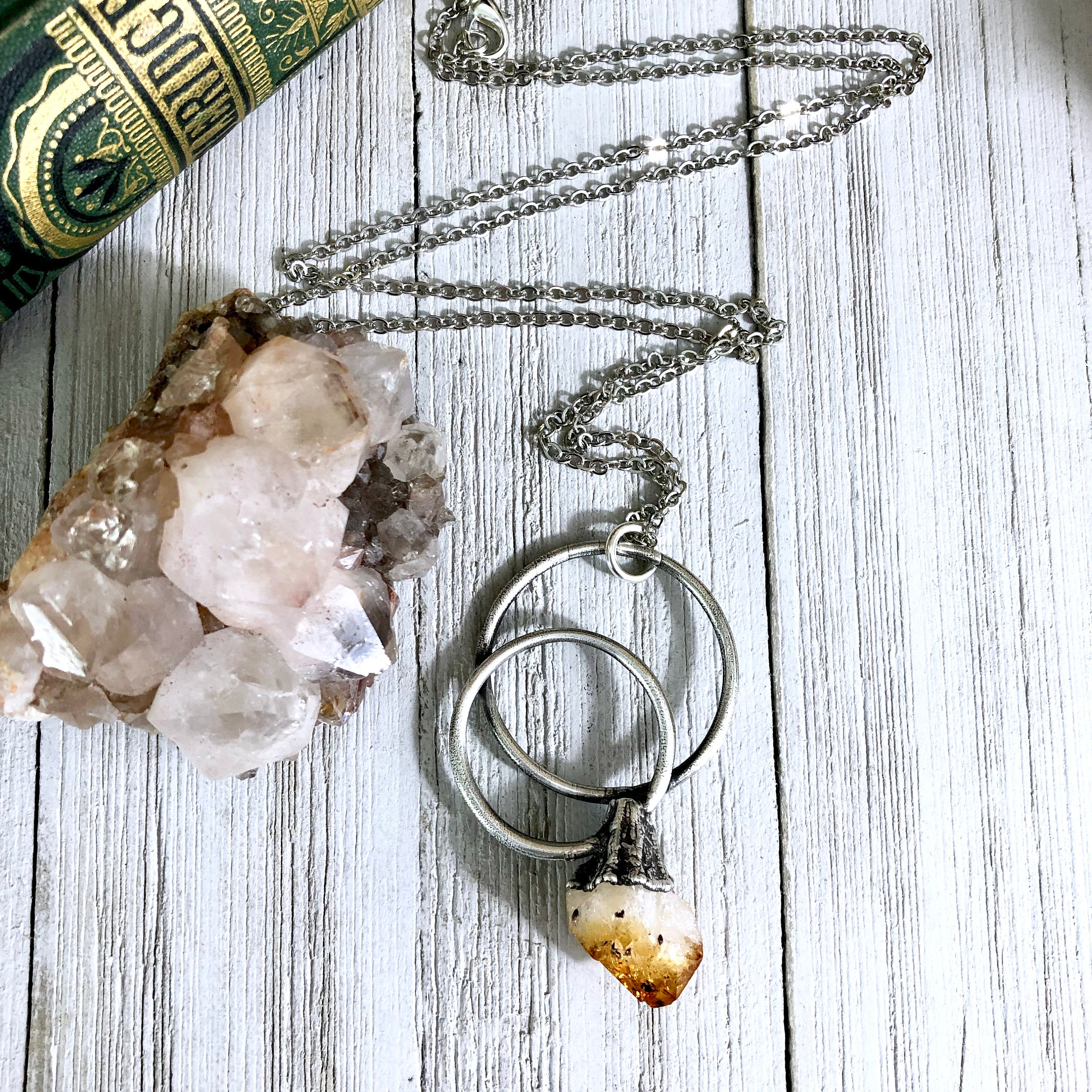 Amulet Rough Citrine Necklace – Long Lost Jewelry