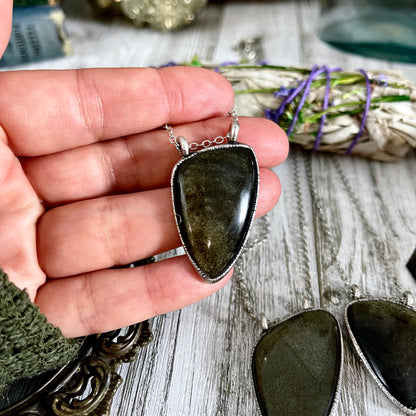 Big Crystal Necklace, Black Stone Jewelry, Black Stone Necklace, Bohemian Jewelry, Crystal Necklace, Crystal Necklaces, Etsy ID: 1138493729, FOXLARK- NECKLACES, Gothic Jewelry, Healing Crystal, Jewelry, Necklaces, Obsidian Jewelry, Obsidian Necklace, Raw