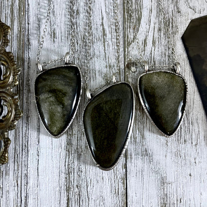 Big Crystal Necklace, Black Stone Jewelry, Black Stone Necklace, Bohemian Jewelry, Crystal Necklace, Crystal Necklaces, Etsy ID: 1138493729, FOXLARK- NECKLACES, Gothic Jewelry, Healing Crystal, Jewelry, Necklaces, Obsidian Jewelry, Obsidian Necklace, Raw