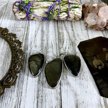 Big Crystal Necklace, Black Stone Jewelry, Black Stone Necklace, Bohemian Jewelry, Crystal Necklace, Crystal Necklaces, Etsy ID: 1138493729, FOXLARK- NECKLACES, Gothic Jewelry, Healing Crystal, Jewelry, Necklaces, Obsidian Jewelry, Obsidian Necklace, Raw