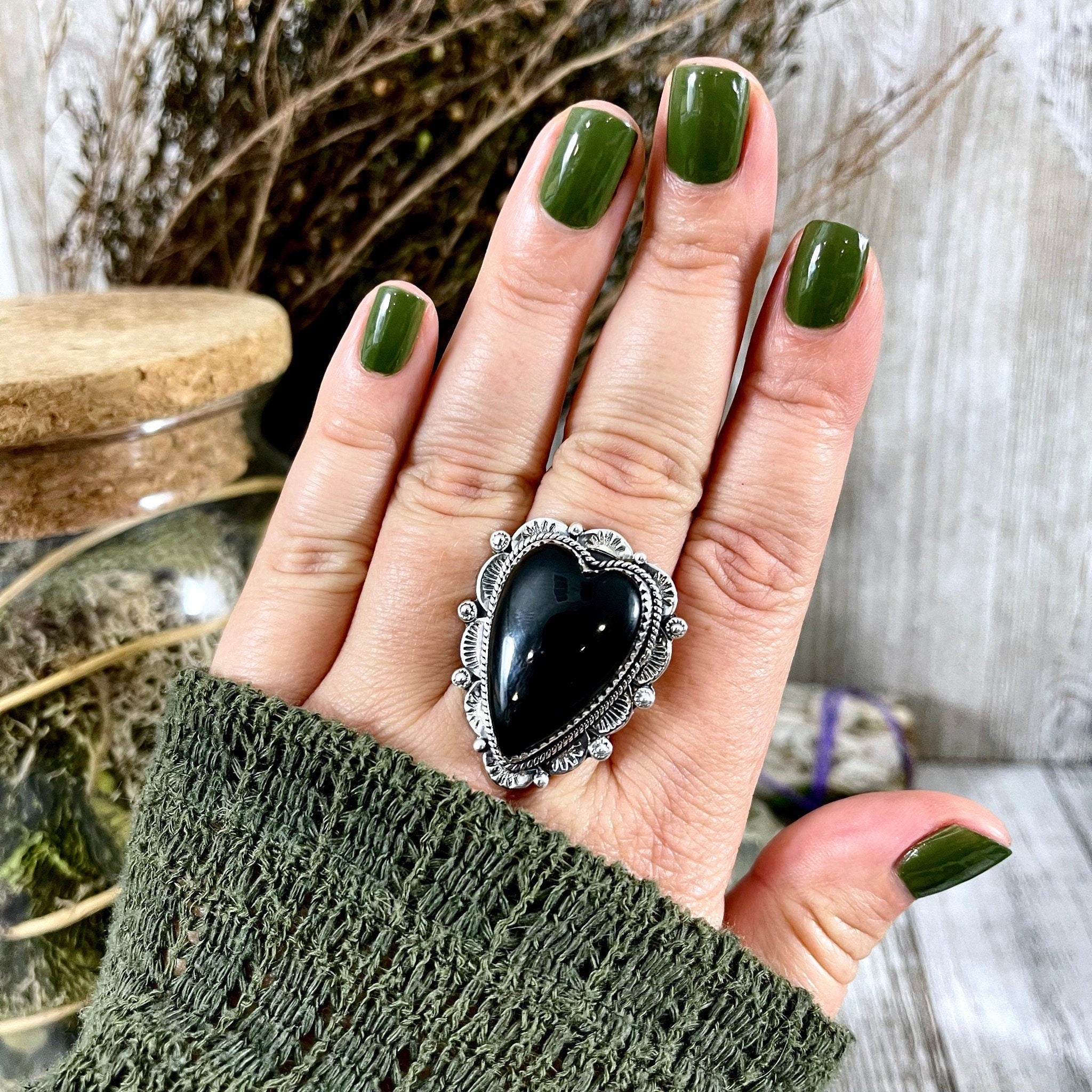 Black onyx adjustable ring, handmade ring, February birth stone ring black onyx ring, boho ring, indian jewelry, 925 sterling silver, on sale gifts