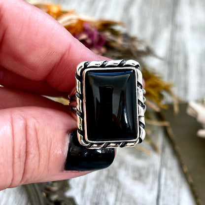 Big Statement Ring, Black Onyx Jewelry, Black Onyx Ring, Bohemian Ring, boho jewelry, boho ring, crystal ring, CURATED- RINGS, Etsy ID: 1325624276, Festival Jewelry, Foxlark Alchemy, gypsy ring, Jewelry, Large Crystal, Rings, Southwestern Jewelry, Stateme