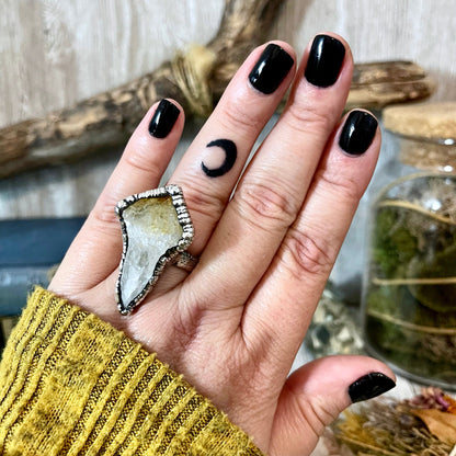 Big Crystal Ring, Big Silver Jewelry, Big Silver Ring, Big Statement Ring, Big Stone Ring, citrine Ring, Etsy ID: 1366843709, Foxlark Alchemy, FOXLARK- RINGS, Jewelry, Large Crystal Ring, Raw Crystal Ring, raw gemstone ring, Raw Quartz Ring, Rings, silver