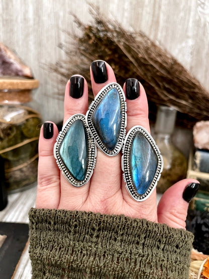 Big Bold Jewelry, Big Crystal Ring, Big Labradorite Ring, Big Statement Ring, Big Stone Ring, Bohemian Ring, Boho Jewelry, Boho Ring, Crystal Ring, Etsy ID: 1389317908, Foxlark Alchemy, FOXLARK- RINGS, Gypsy Ring, Jewelry, Labradorite Jewelry, Rings, Stat