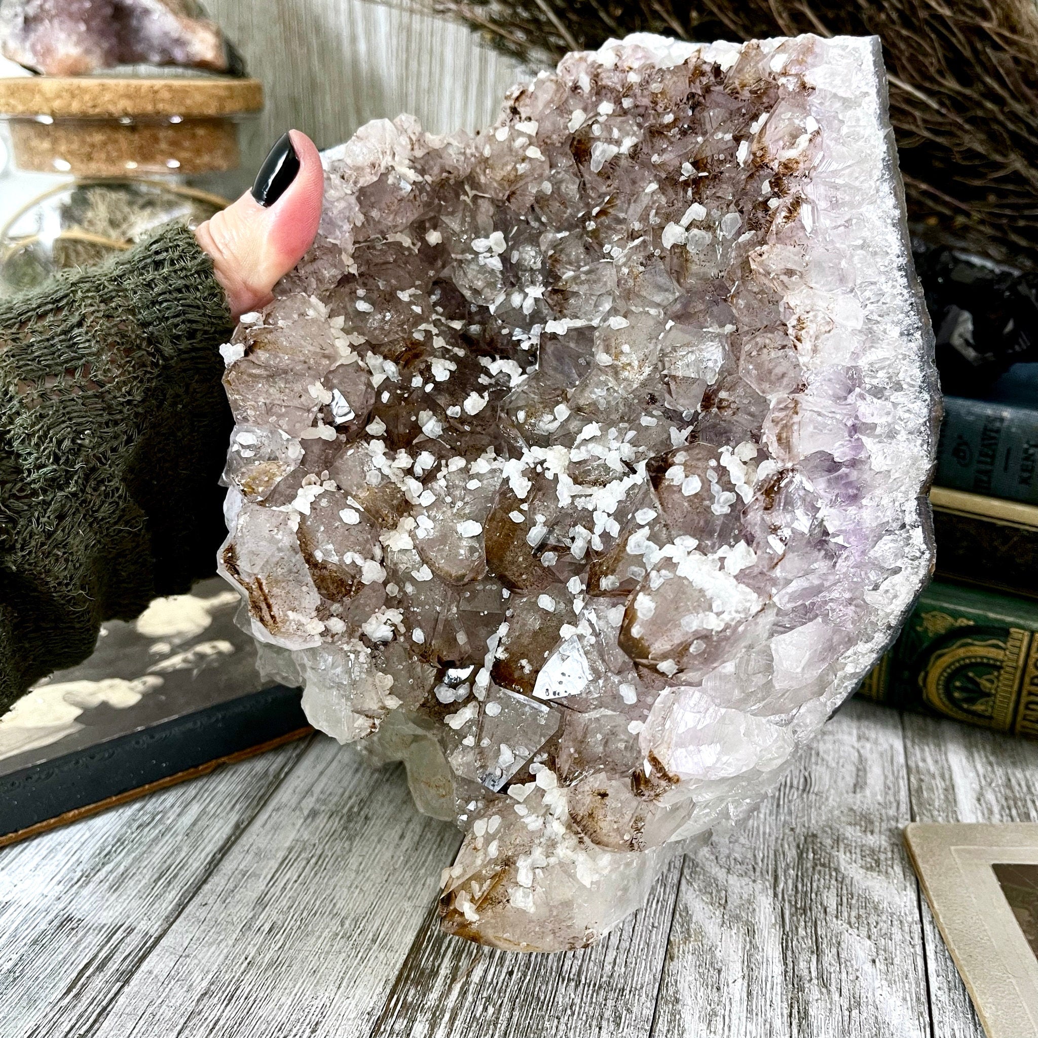 Amethyst Druzy Cluster deals Freeform Geode Crystal Rock Stone