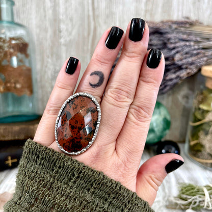 Big Silver Ring, Big Stone Ring, boho jewelry, crystal healing, Electroformed Ring, Etsy ID: 1546589504, FOXLARK- RINGS, gypsy ring, Hippie Ring, Jewelry, Large Crystal Ring, Mahogany Obsidian, Obsidian ring, raw crystal ring, raw quartz crystal, Rings, S