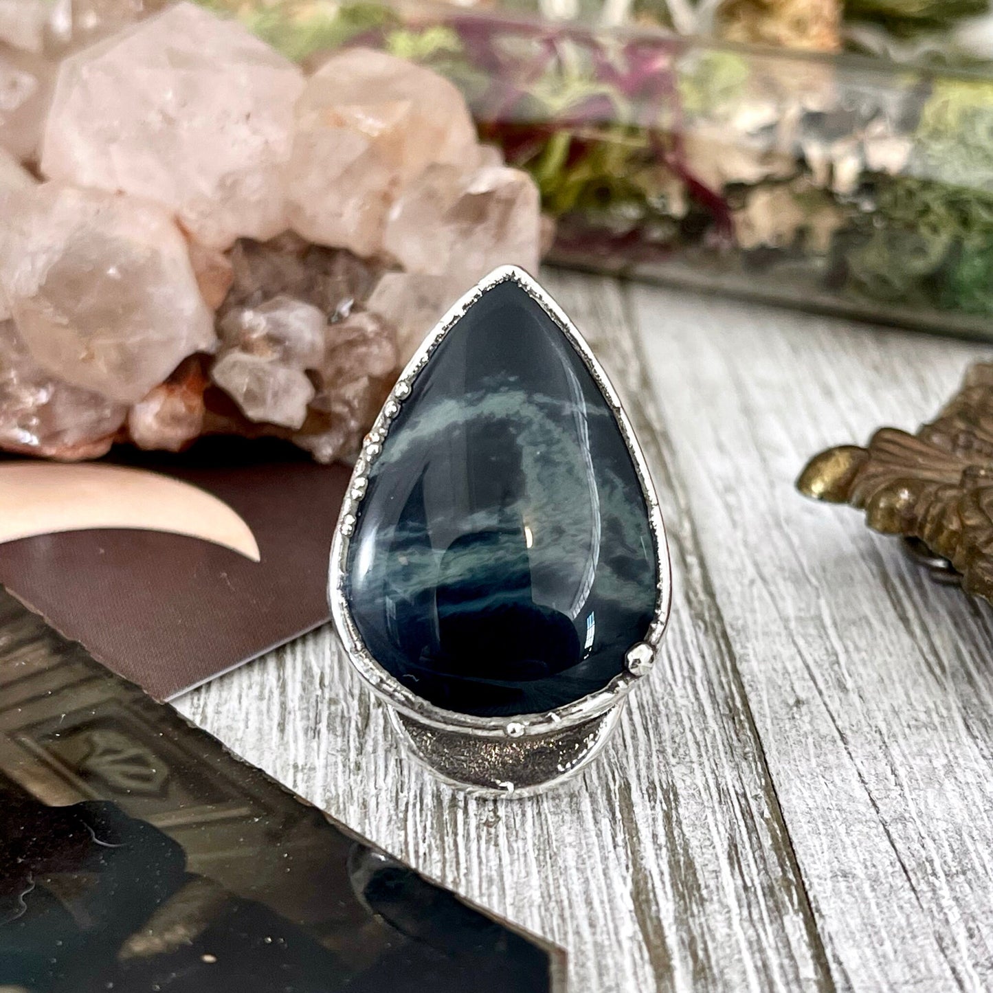 Big Bold Jewelry, Big Crystal Ring, Big Silver Ring, Big Statement Ring, Big Stone Ring, Bohemian Jewelry, Etsy ID: 1531400417, FOXLARK- RINGS, Jewelry, Large Crystal Ring, Natural stone ring, Rings, silver crystal ring, Silver Jewelry, Silver Stone Jewel