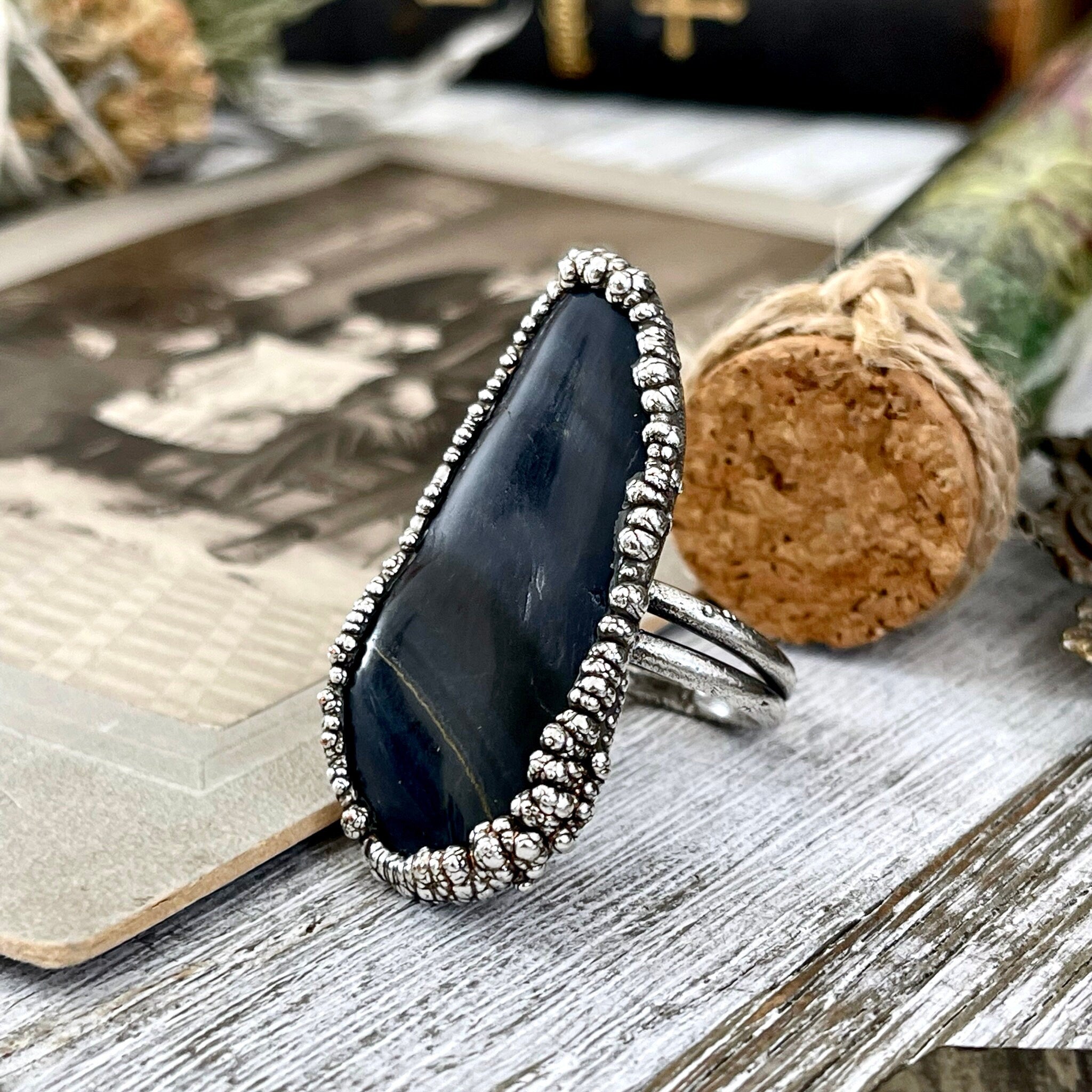 Blue tigers hot sale eye ring