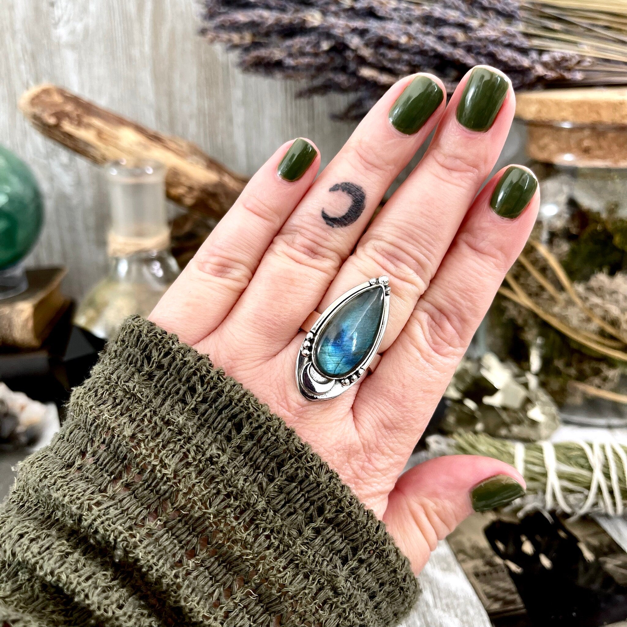 Labradorite newest Crystal Ring, Polished Labradorite Ring, Quality Labradorite, Sterling Silver Jewelry Gifts For Her, #RG30