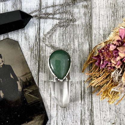 Aventurine jewelry, Big Crystal Necklace, Bohemian Jewelry, Crystal Jewelry, Crystal Necklaces, Etsy ID: 1655489832, FOXLARK- NECKLACES, Jewelry, Large Crystal, Large Raw Crystal, Necklaces, Quartz pendent, Raw crystal jewelry, raw crystal necklace, Raw S